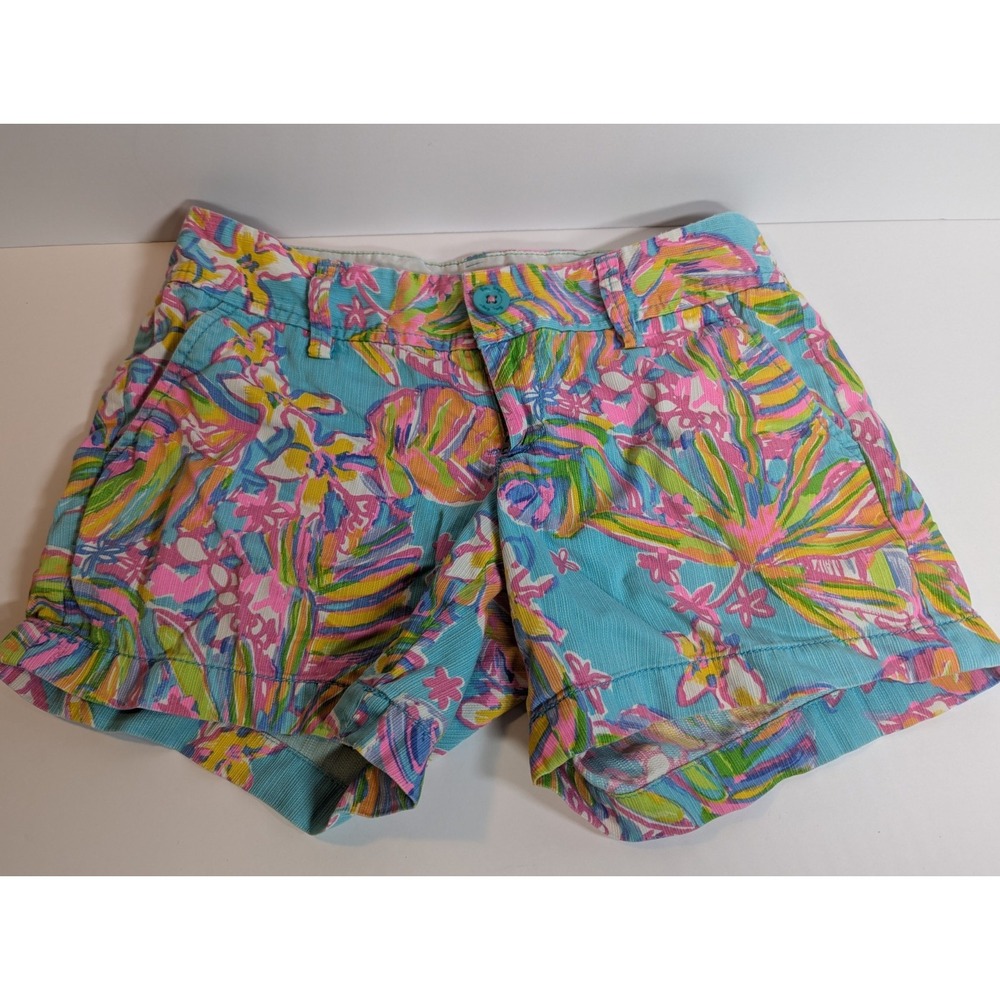 Lilly pulitzer callahan shorts‎  00 Sea blue summer haze
